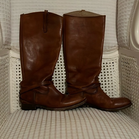 Frye Shoes - FRYE LINDSAY PLATE 76975 LADIES LEATHER RIDING BOOTS size 6B